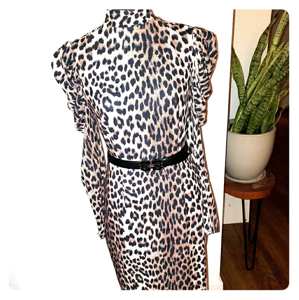 Alston Gray NWT Leopard Print Dress. - Picture 2 of 7